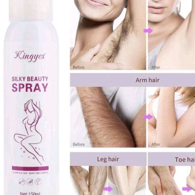 Espuma o spray depilador silky beauty