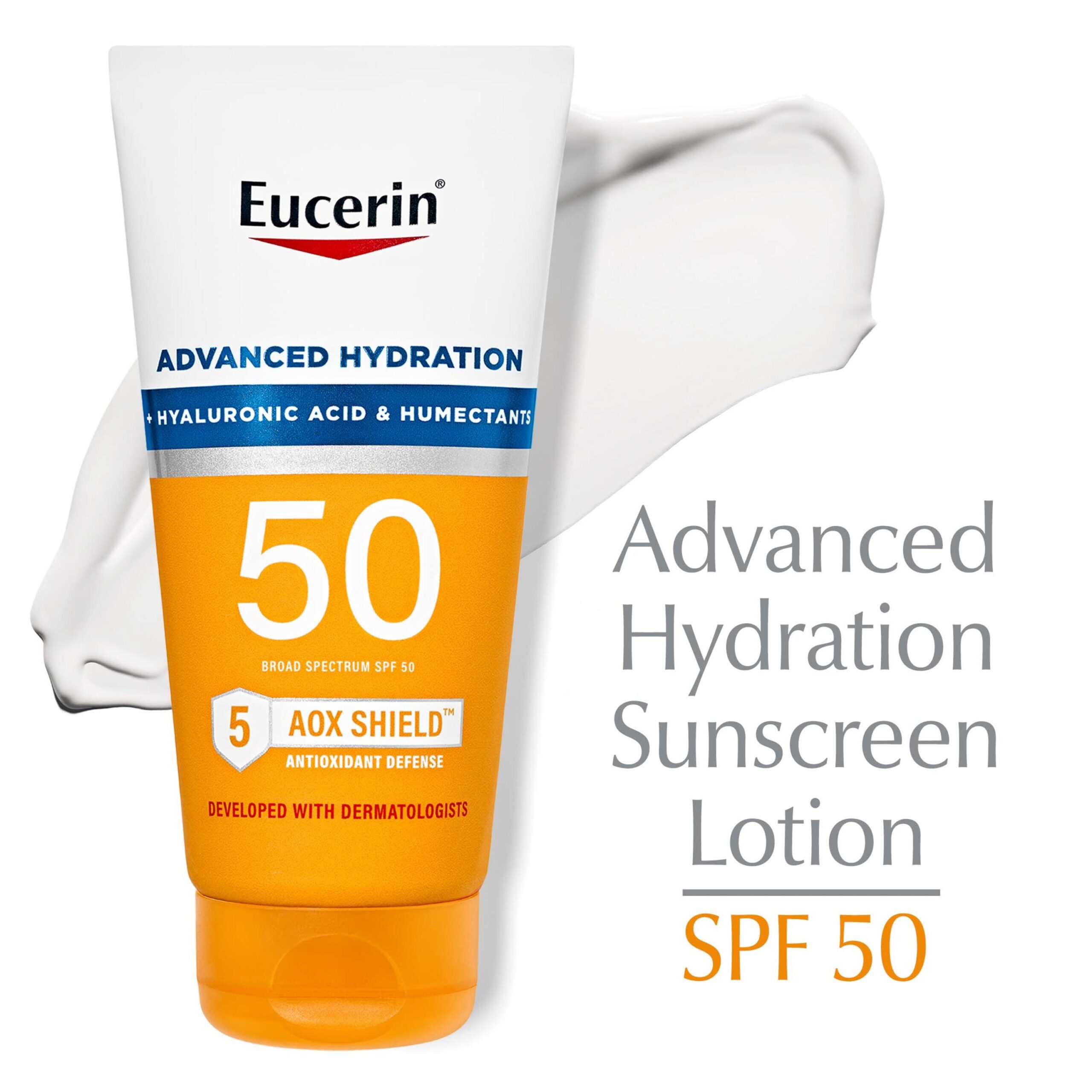 Eucerin advanced hydration spf 50 y ácido hialurónico y ligero