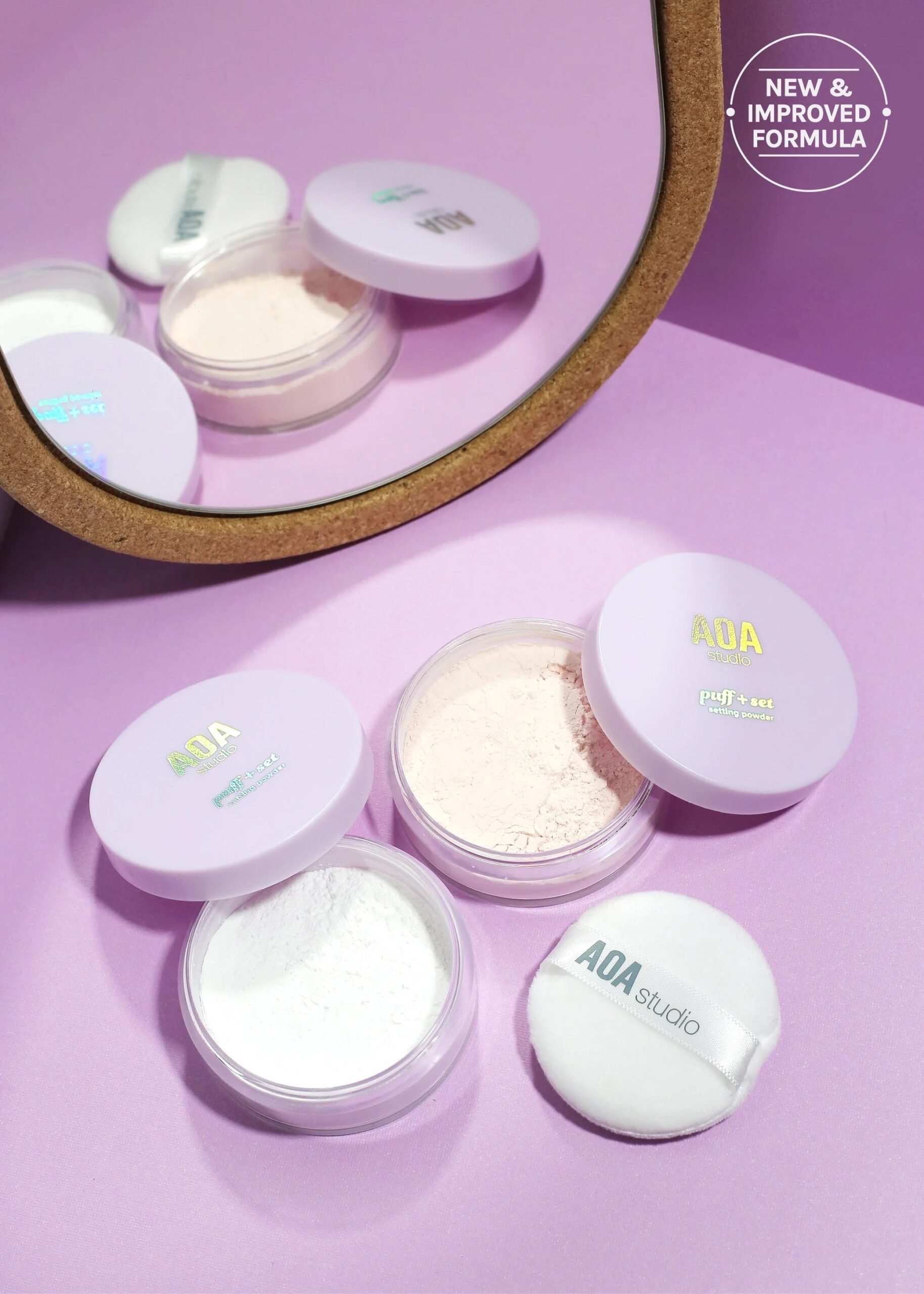 Polvos AOA PUFF + SET SETTING POWDER