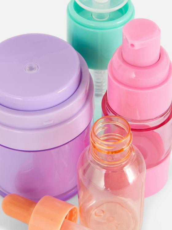 Set de botellas de viaje para productos de cuidado de la piel de la marca Primark